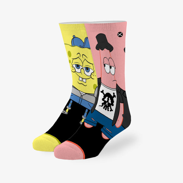 odd sox SpongeBob & Patrick Hipsters 360 Big Kids Crew Socks