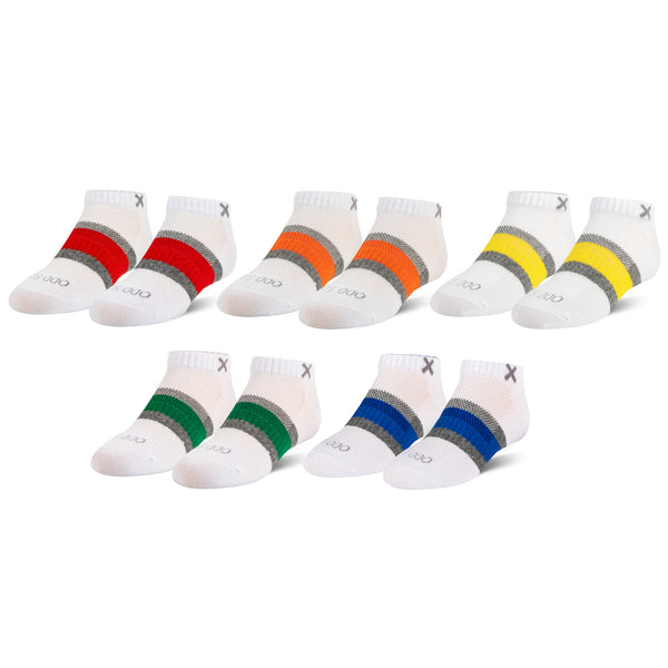 odd sox Stripes Multi-Color Big Kids Ankle Socks (5 Pack)