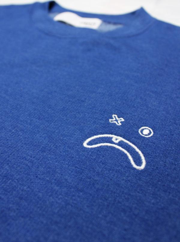 Odin New York Embroidered Frown Face Crewneck