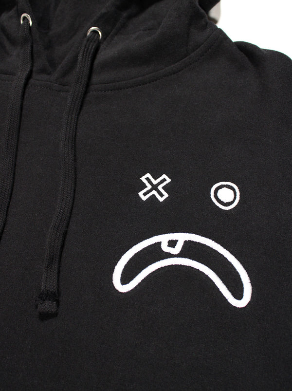Odin New York Large Embroidered Frown Hoodie