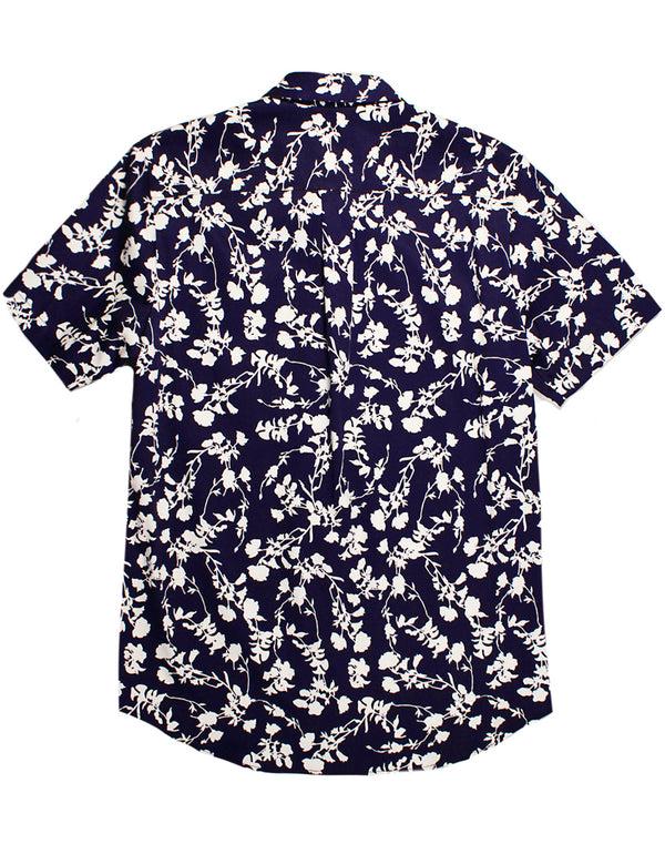 Odin New York Navy Floral Short Sleeve Shirt