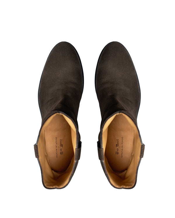 Officina Del Poggio Enzo Bonafe For ODP Classic Texano Suede Boot
