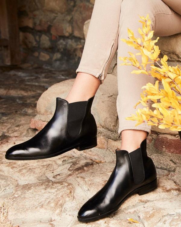 officina del poggio ODP Classic Chelsea Boot - Black Leather