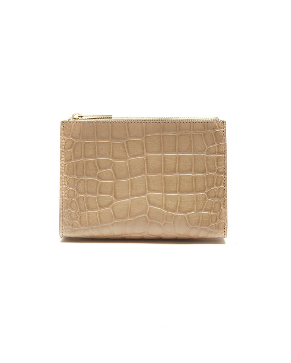 Officina Del Poggio Medium Zip Pouch - Embossed Croc