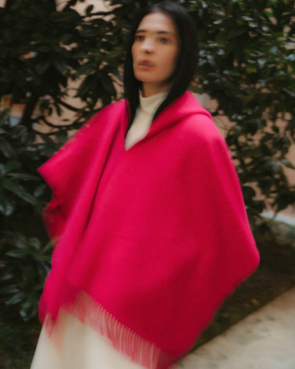 Officina Del Poggio Special Edition ODP "La Rosa" Wool Poncho