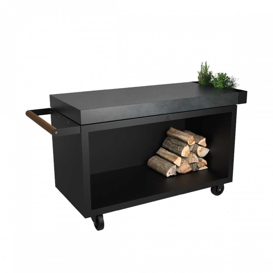 ofyr Mise en Place Table Black 135 PRO Dark Grey Ceramic