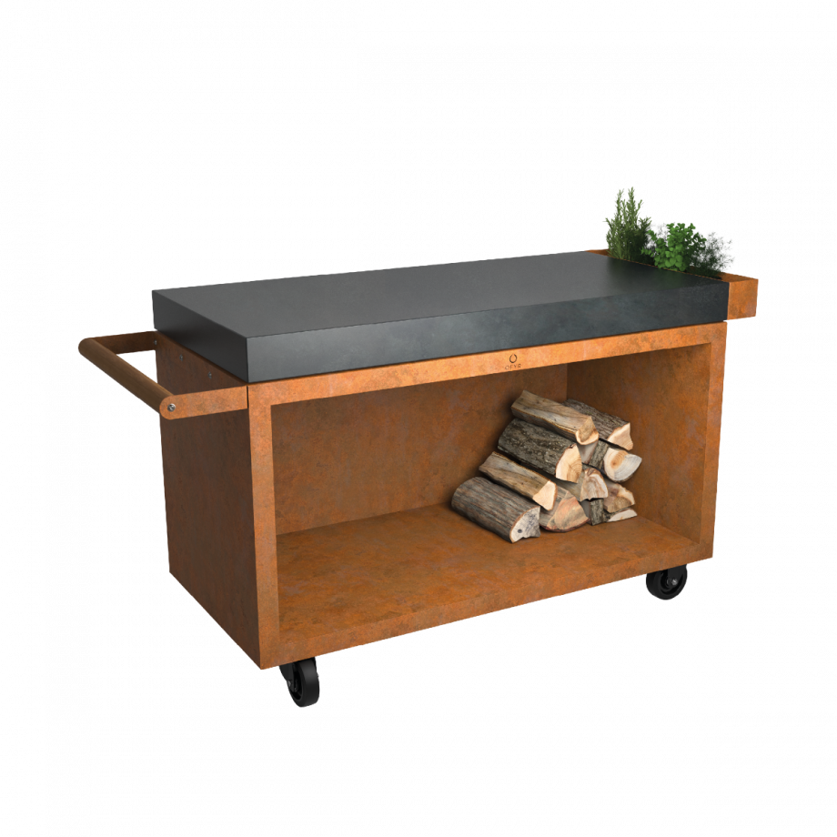 ofyr Mise en Place Table Corten 135 PRO Dark Grey Ceramic