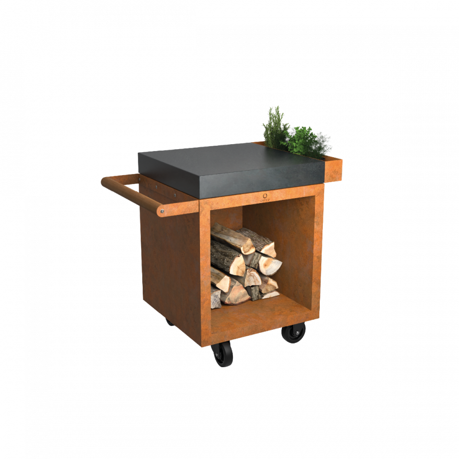 ofyr Mise en Place Table Corten 65 PRO Dark Grey Ceramic