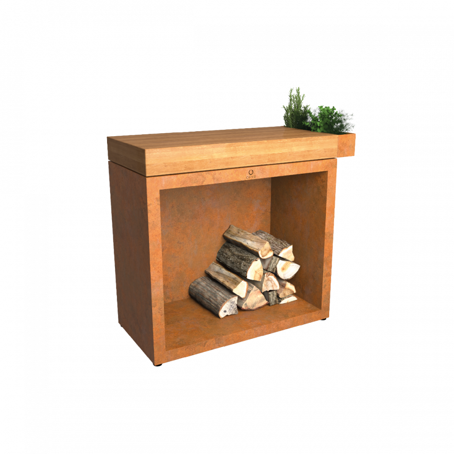 ofyr OFYR Butcher Block Storage 90 Corten Teak Wood