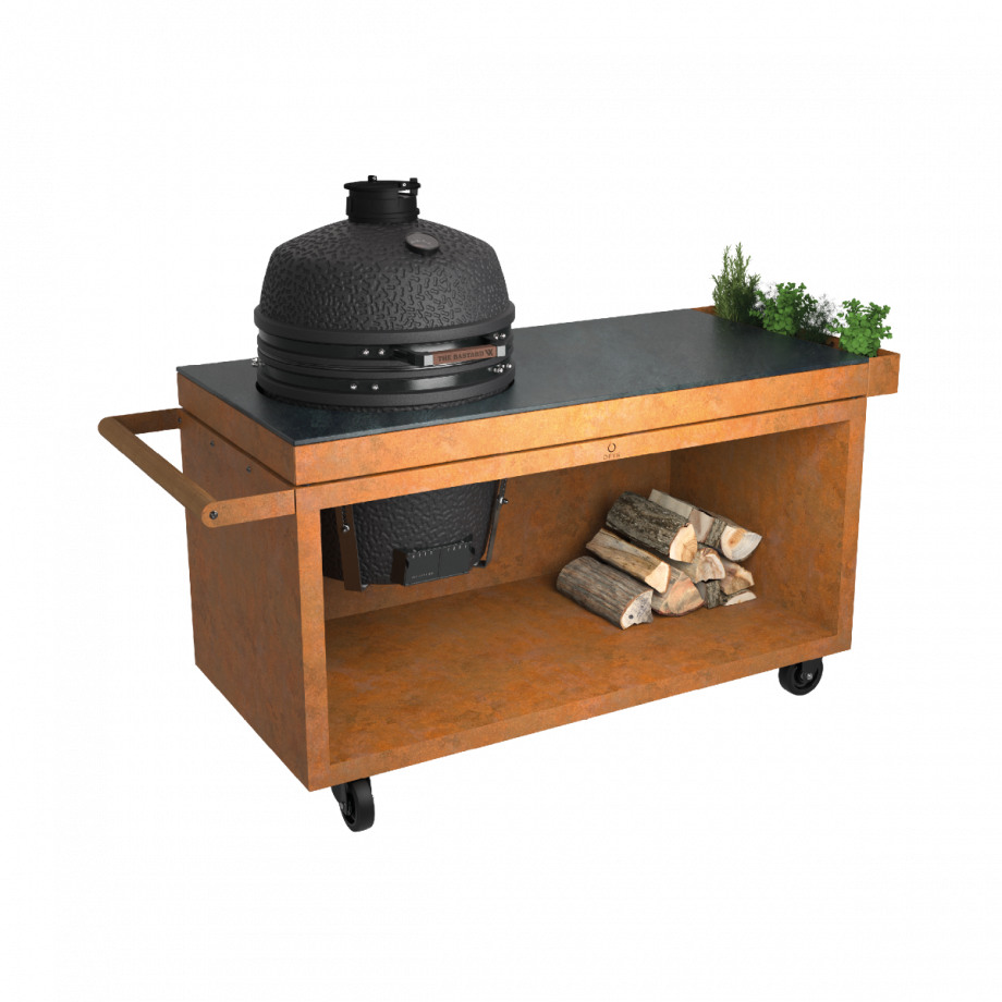 ofyr OFYR Kamado Table Corten 150 PRO+ Corten Ceramic Dark