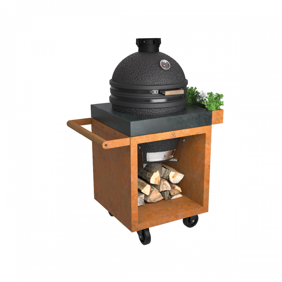 ofyr OFYR Kamado Table Corten 65 PRO Concrete The Bastard