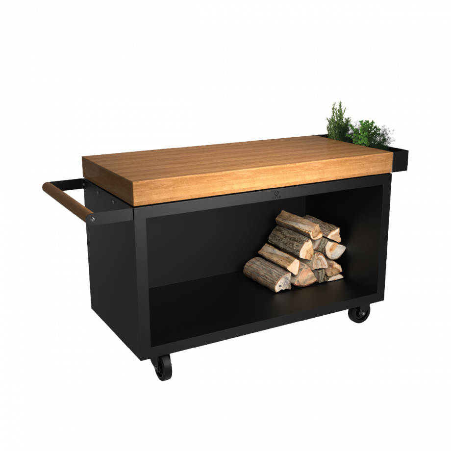 ofyr Mise en Place Table Black 135 PRO Teak Wood