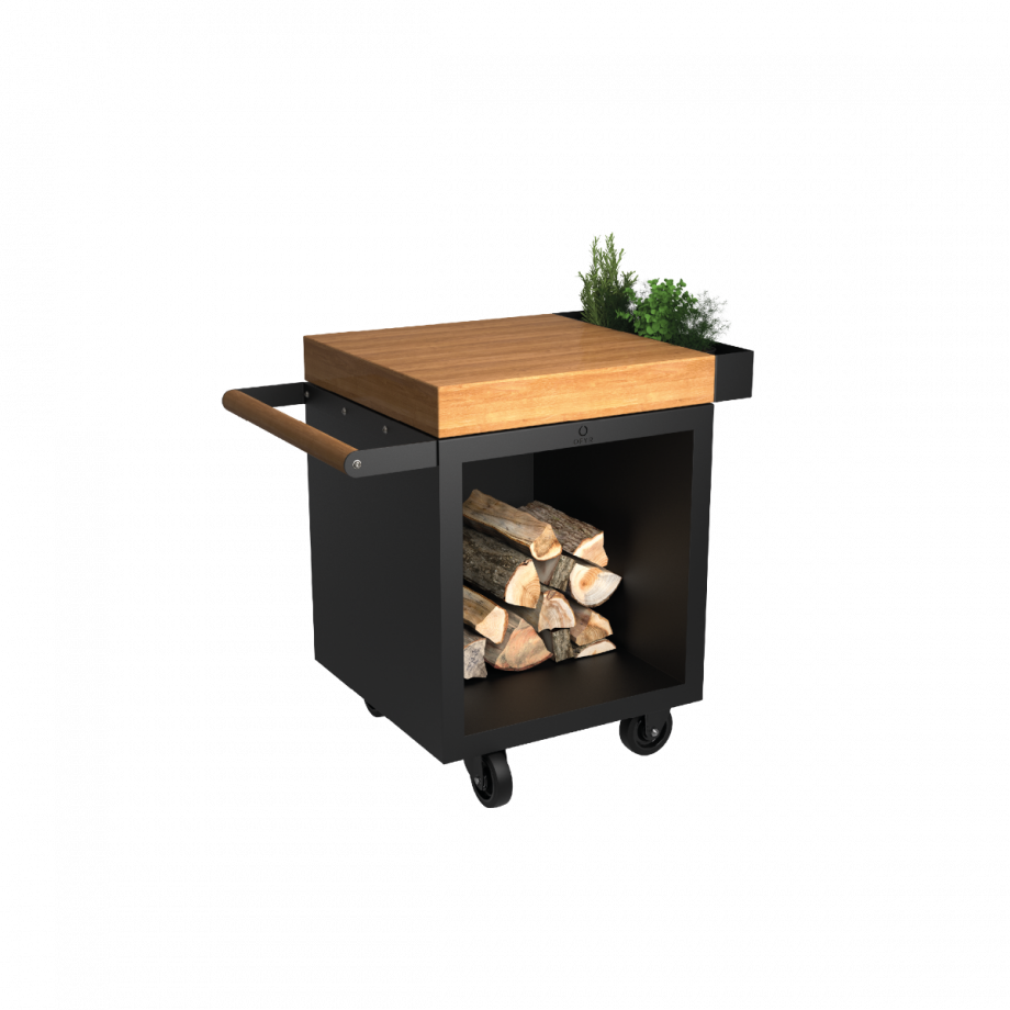 ofyr Mise en Place Table Black 65 PRO Teak Wood