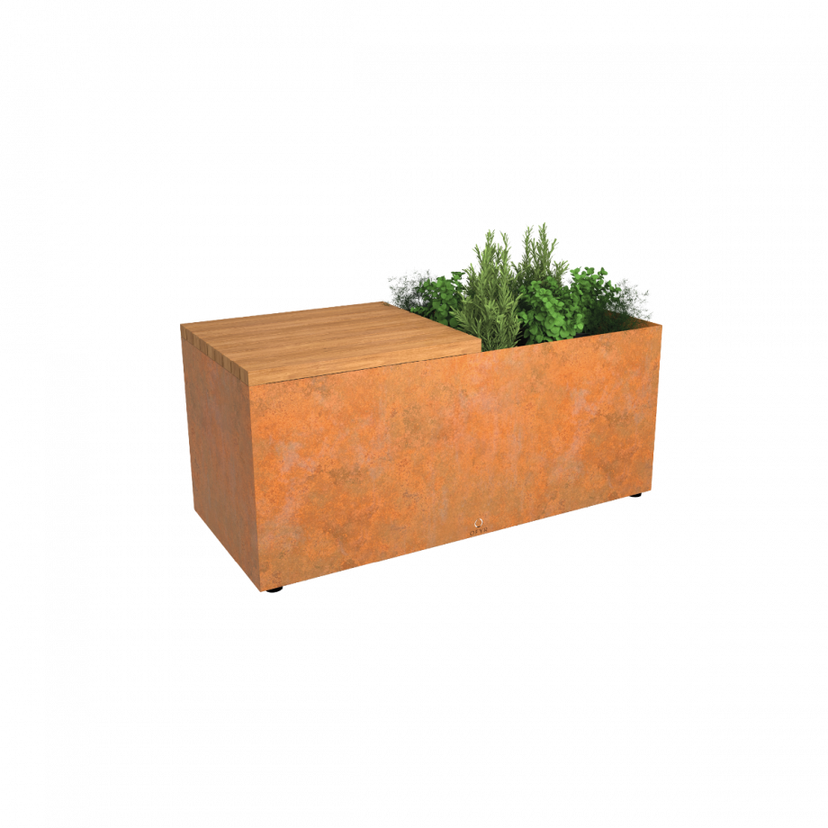 ofyr OFYR Herb Garden Bench Corten