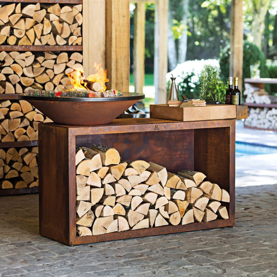 Ofyr OFYR Island Corten 85 Teak Wood