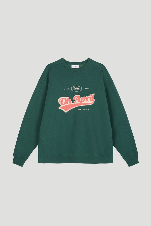 oh april Ivo Sweatshirt Retro OH APRIL Forest Green
