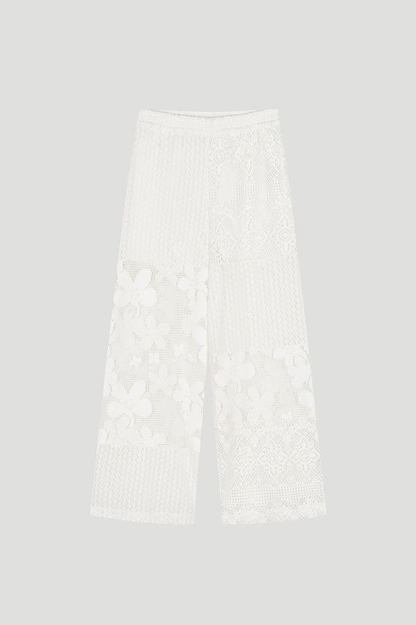 oh april Ackee Lace Pants Off White