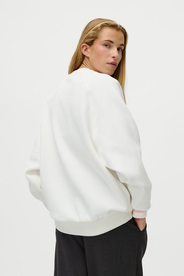 Oh April Alena Raglan Sweater Off White