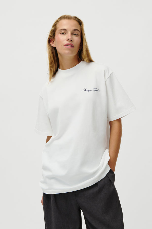 oh april Amara T-Shirt Stronger Off White
