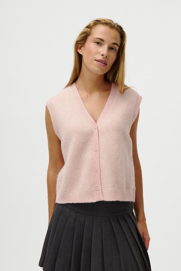 Oh April Amira Knit Vest Light Pink