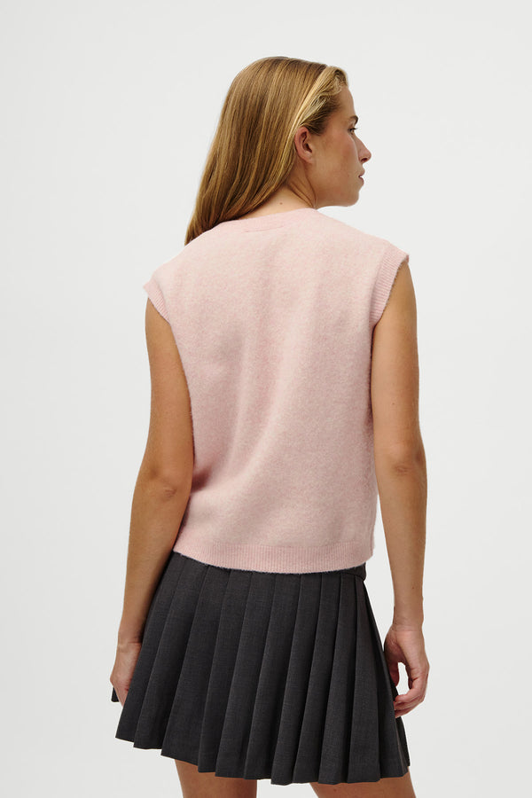 Oh April Amira Knit Vest Light Pink