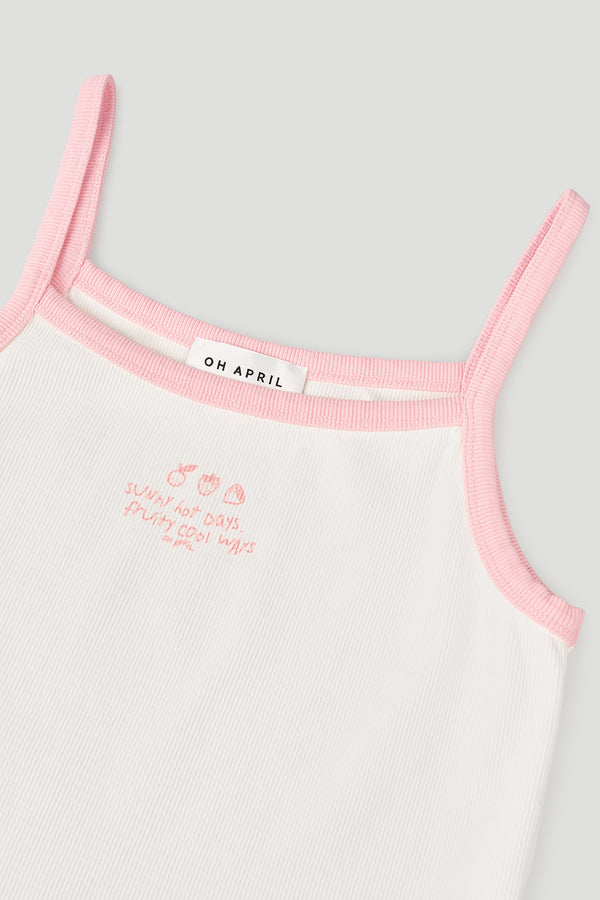 Oh April Anara Tank Top Sunny Days Pearl