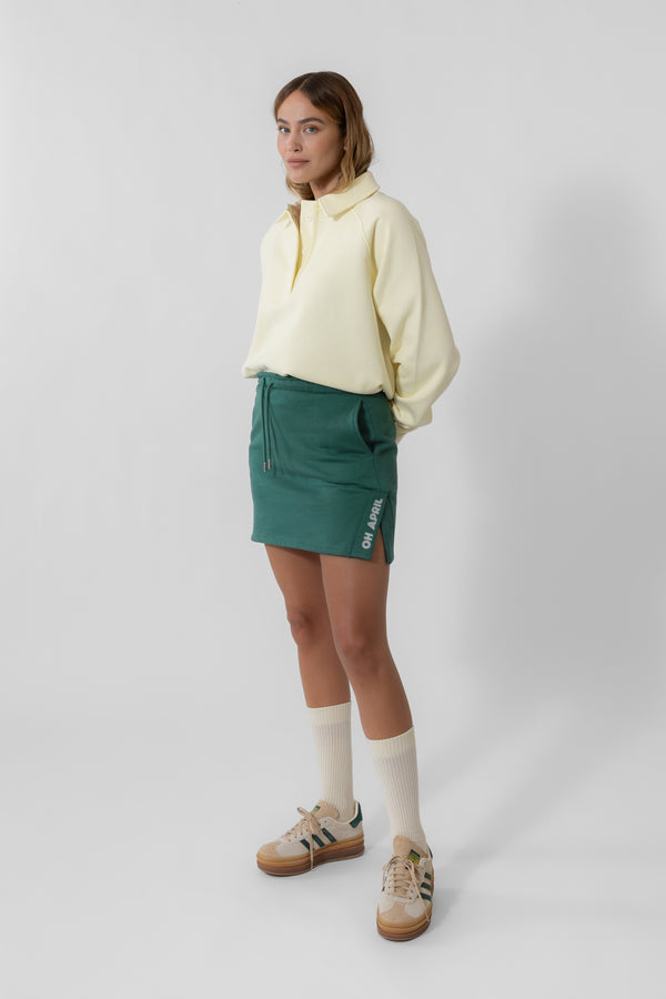 Oh April Aron Mini Skirt Forest Green