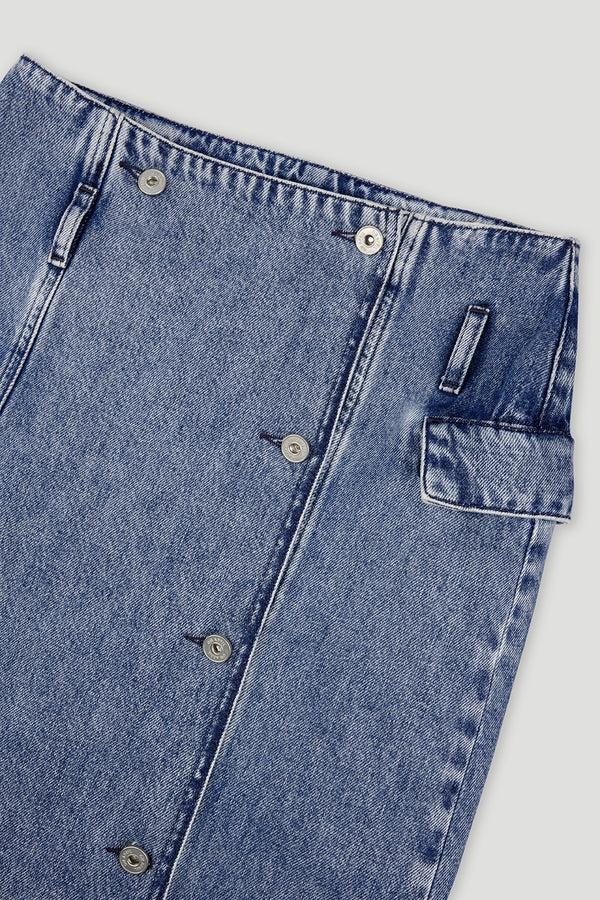 Oh April Aspen Denim Skirt Blue