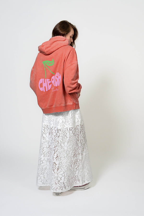 Oh April BF Hoodie Cherish Coral Acid