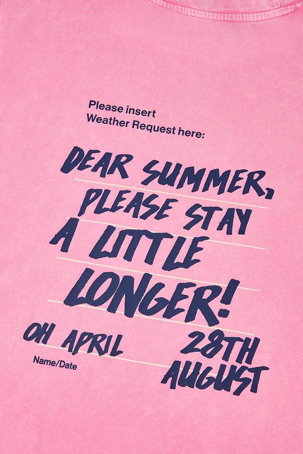 Oh April BF T-Shirt Dear Summer Fuchsia Acid