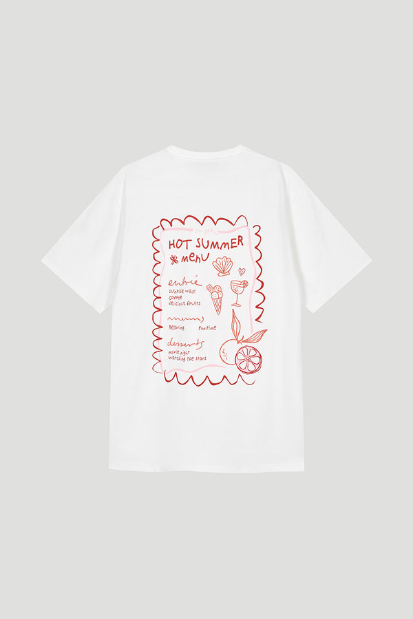oh april BF T-Shirt Hot Summer Menu Pearl