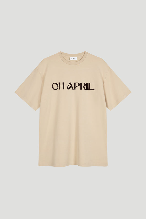 oh april BF T-Shirt Logo Bright Mud