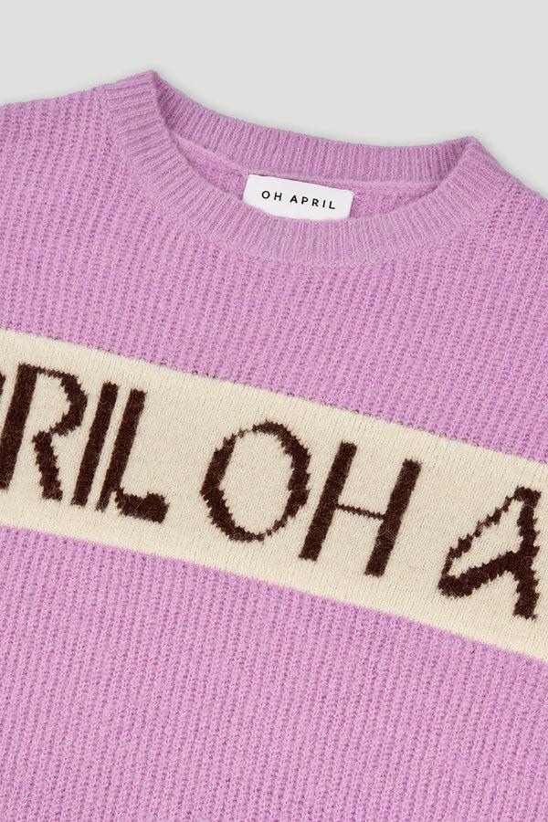 Oh April Billie Knit Jumper Bright Lilac