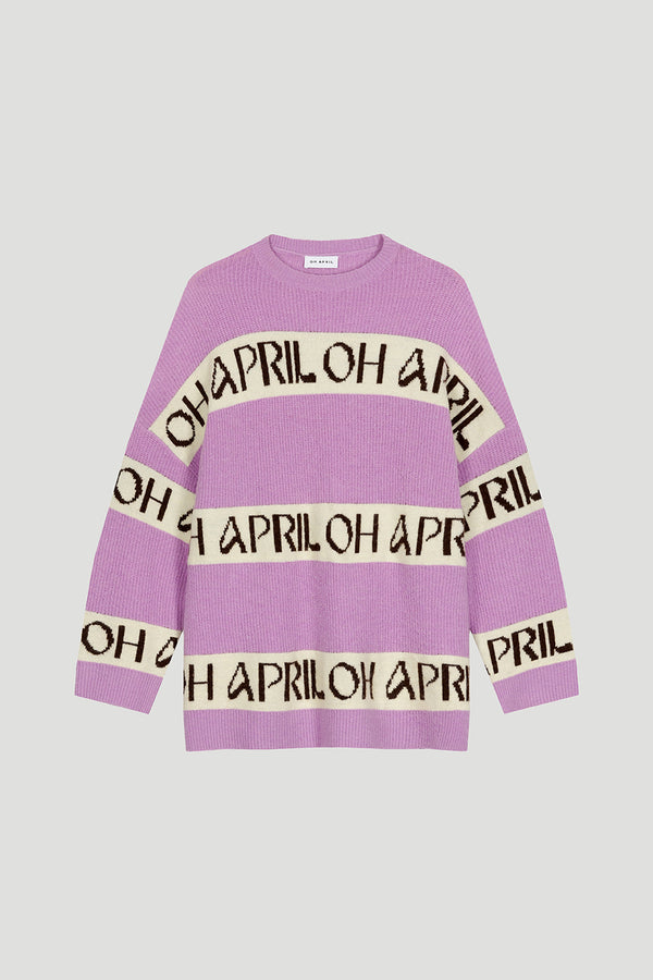 oh april Billie Knit Jumper Bright Lilac