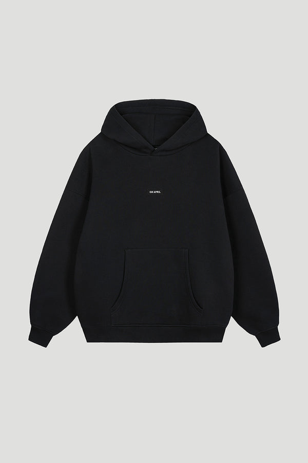 oh april Boyfriend Hoodie Black
