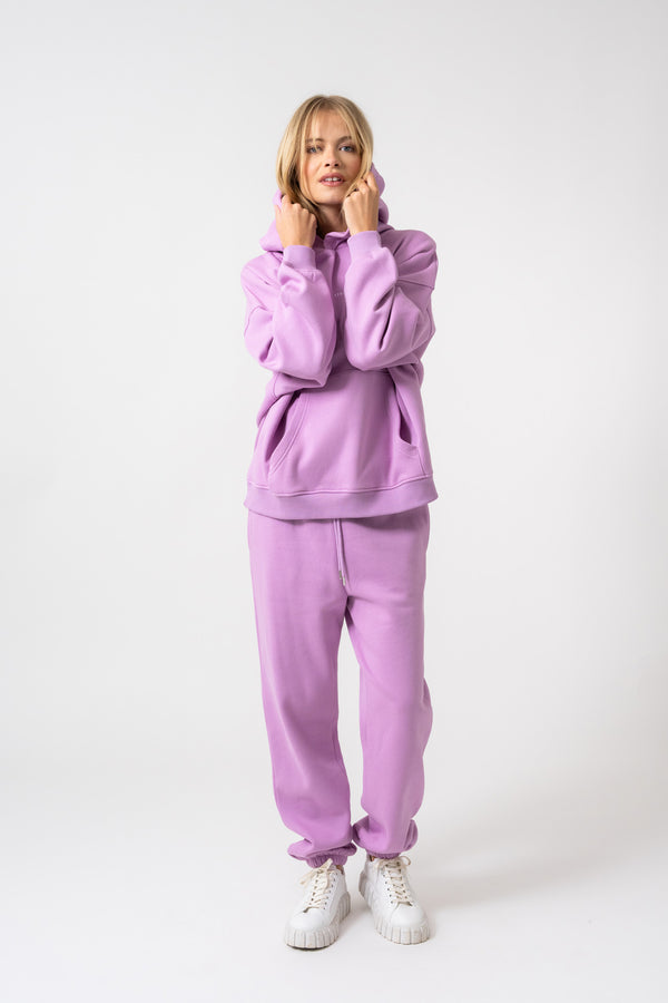 Oh April Boyfriend Hoodie Bright Lilac