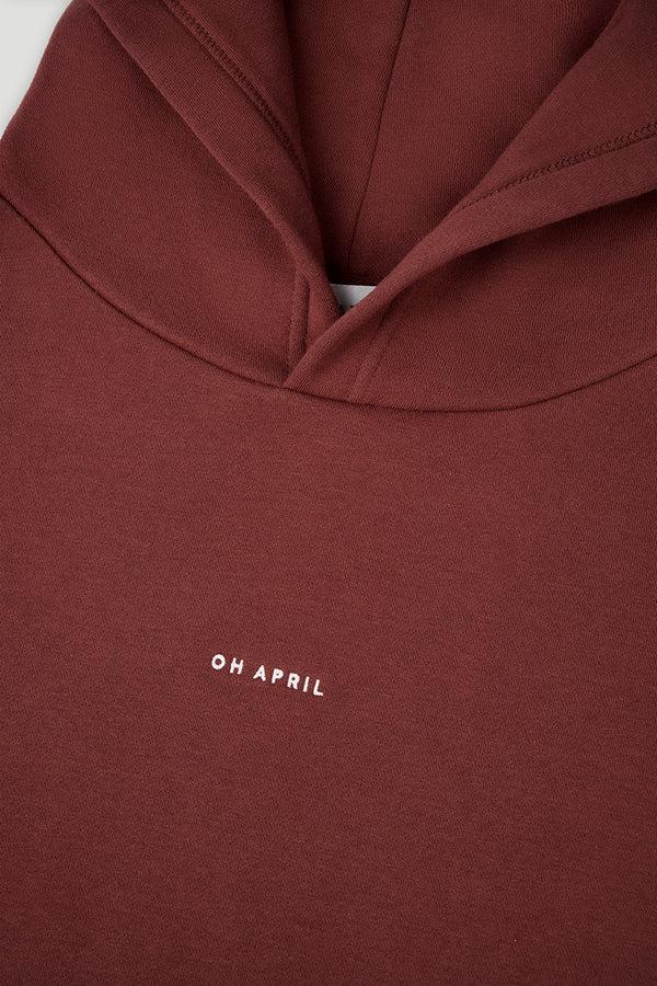 Oh April Boyfriend Hoodie Cherrywood