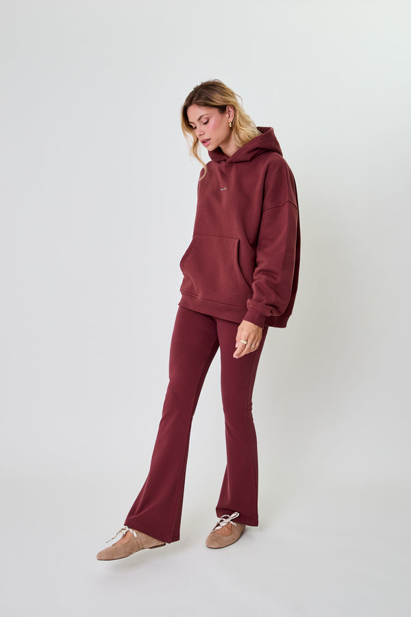 oh april Boyfriend Hoodie Cherrywood