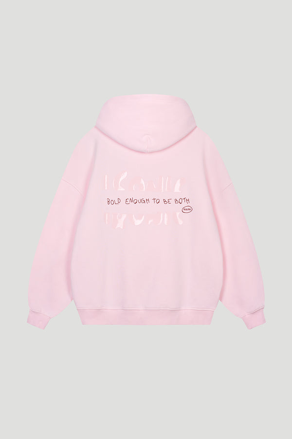 Oh April Boyfriend Hoodie Iconic Sugar Pink