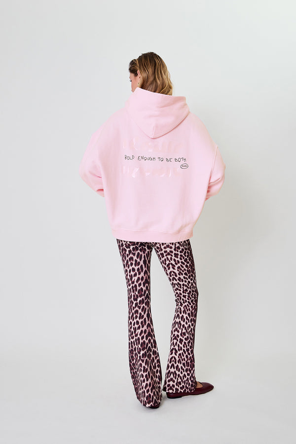 oh april Boyfriend Hoodie Iconic Sugar Pink