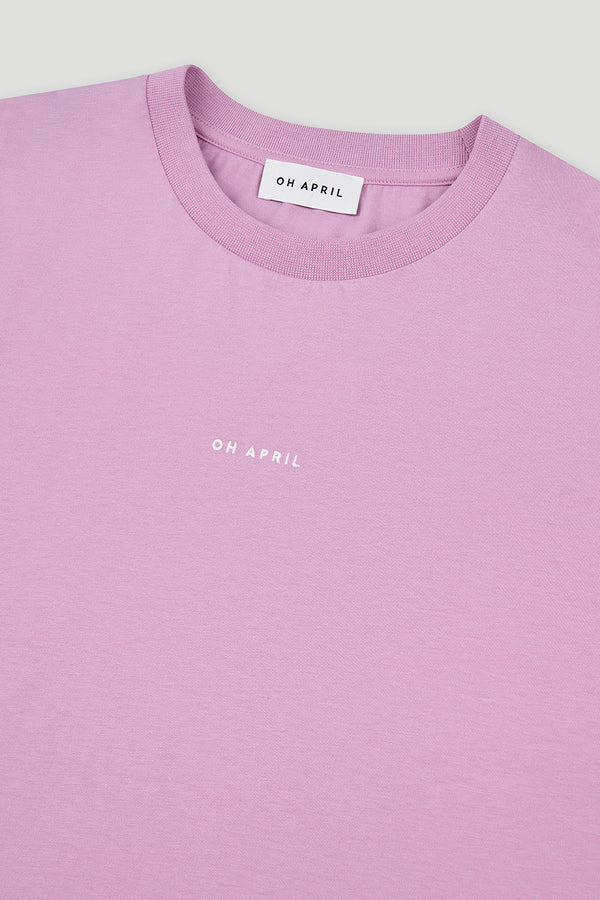 Oh April Boyfriend T-Shirt Bright Lilac