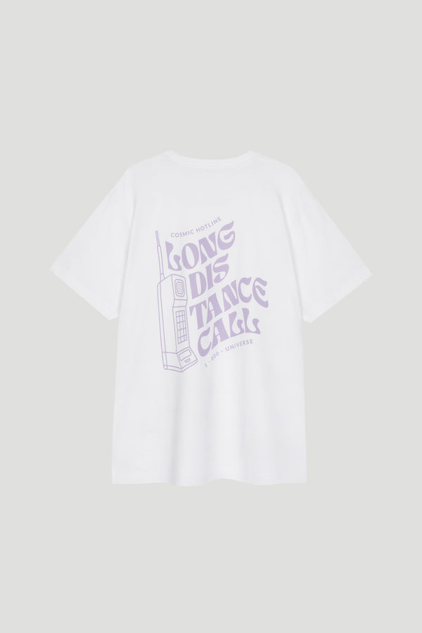 oh april Boyfriend T-Shirt Distance Call White