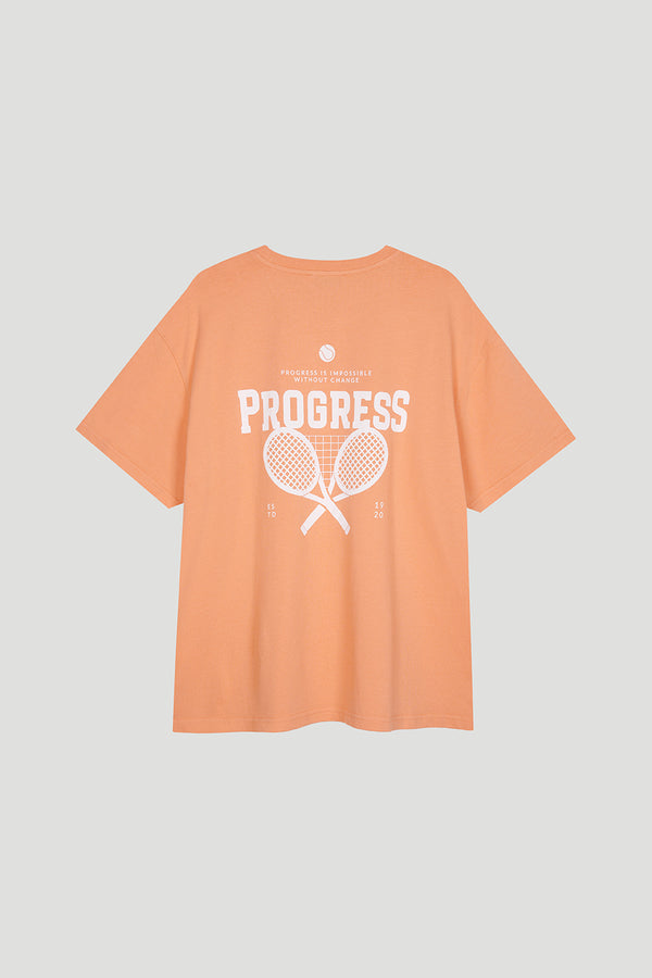 Oh April Boyfriend T-Shirt Progress Peach