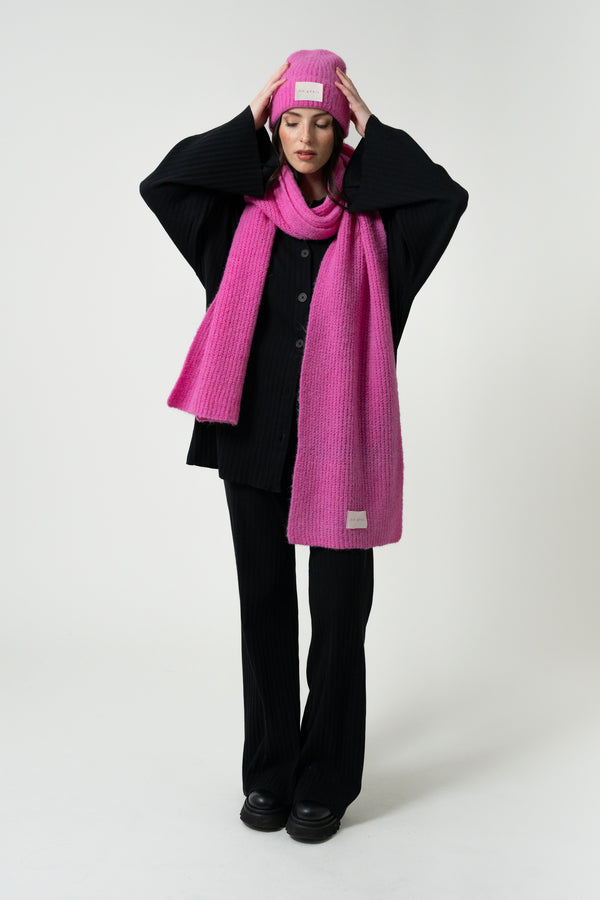 Oh April Bree Beanie Deep Pink