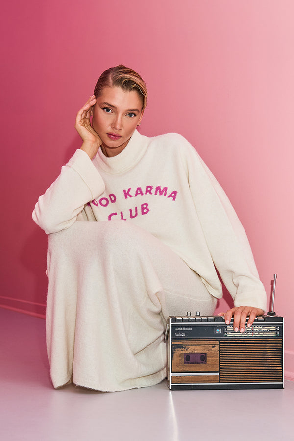 oh april Coco Knit Jumper Off White