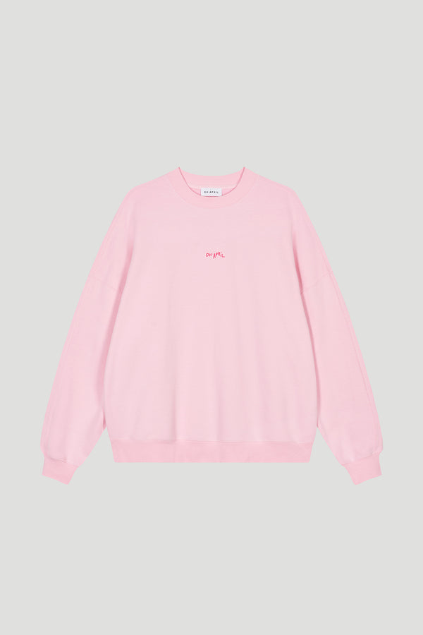 oh april Crewneck Sweater Summer Party Soft Blush