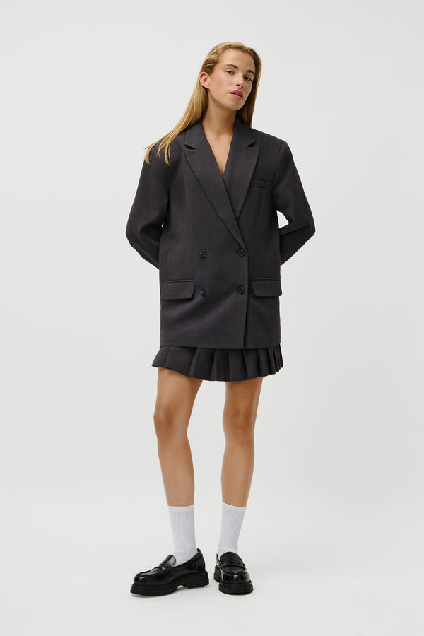 Oh April Franja Blazer Dark Grey Melange