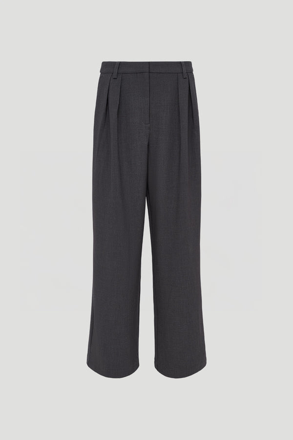 Oh April Franja Pants Dark Grey Melange