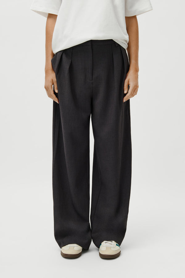 Oh April Franja Pants Tall Dark Grey Melange