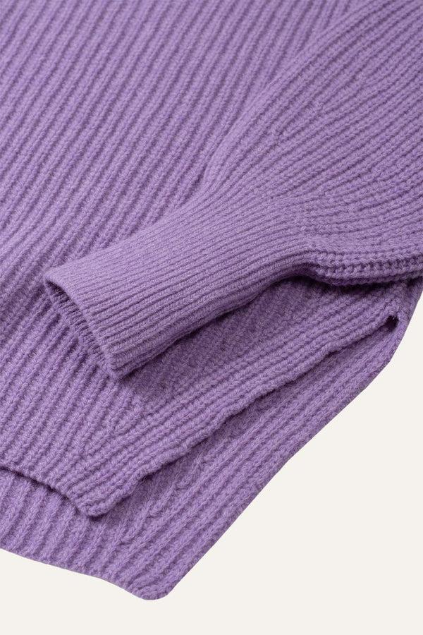 Oh April Harper Oversized V-Neck Lilac